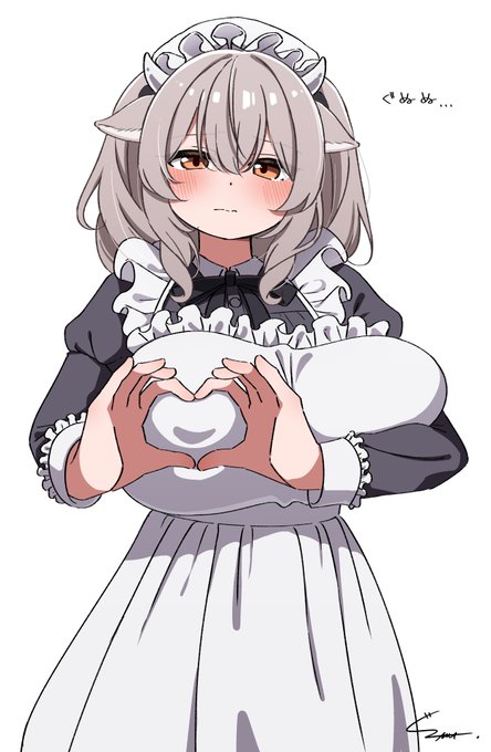 胸で指ハートしてくれるミルティナちゃん🐮

#Milltina 