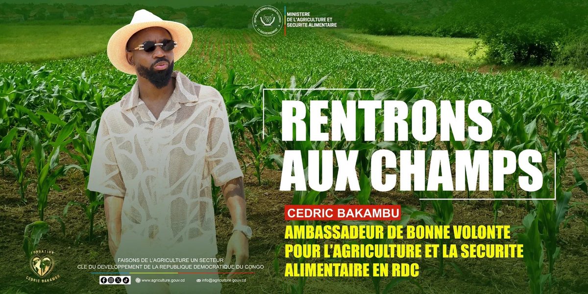 En tant que fils du Congo, je crois en la puissance de notre terre. L’agriculture c’est une révolution silencieuse capable de transformer des vies, de créer des emplois et d’assurer notre souveraineté alimentaire. Soutenir l’agriculture, c’est bâtir l’avenir de la RDC.