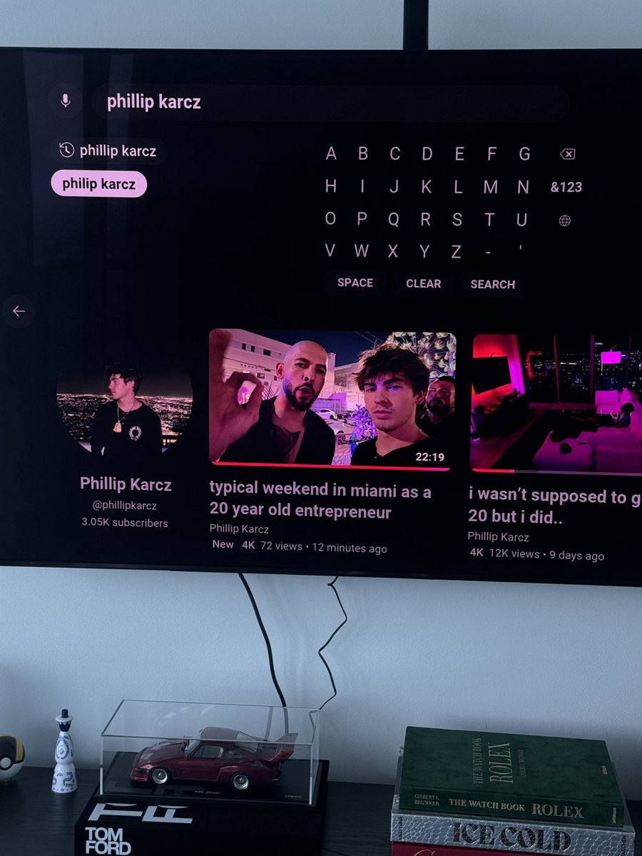 just posted a vlog with Andrew Tate..