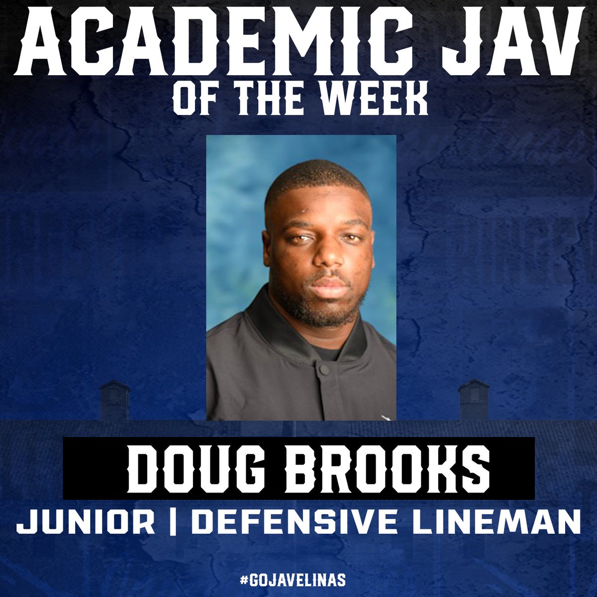 Getting it done on the field and in the classroom.

Congratulations to Doug Brooks for being the Academic Javelina of the week!

#GoJavelinas #TTDB