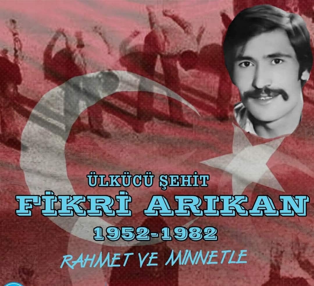 Türk milletini sevmenin bedelini darağacında ödeyen, dik duruşu ile Ülkücü Türk gençliğine örnek olan şehidimiz Fikri Arıkan ağabeyi şehadetinin yıl dönümünde rahmet ve minnetle anıyorum🇹🇷🇹🇷🤘
