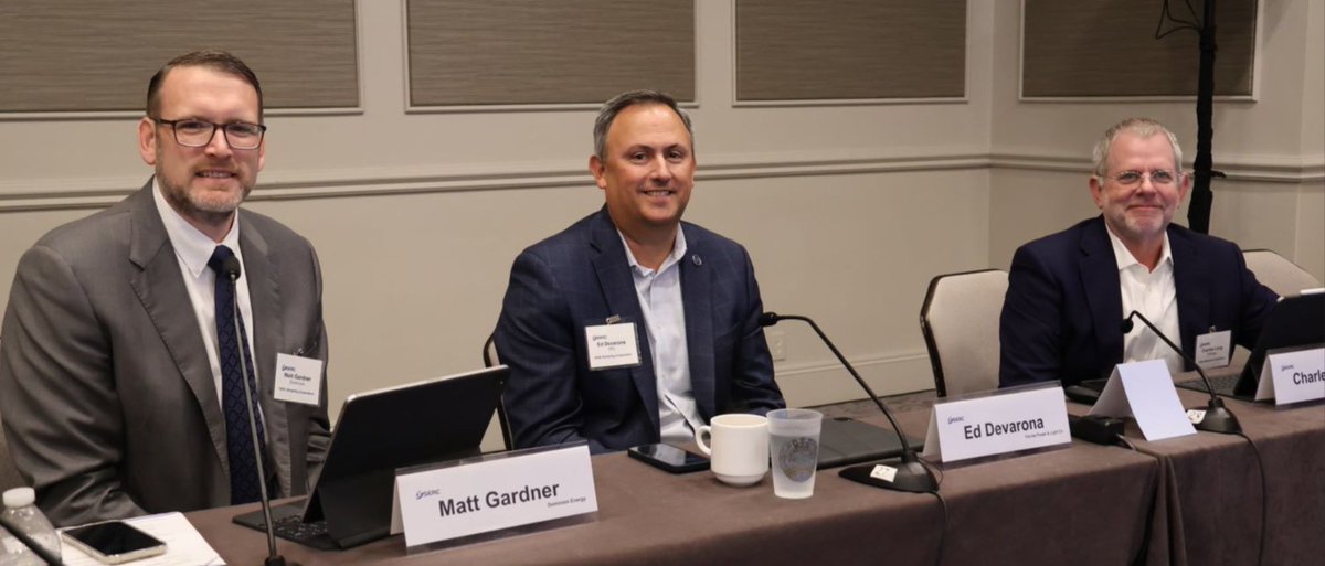 SERCReliability (@sercreliability) on Twitter photo Leaders from <a href="/DominionEnergy/">Dominion Energy</a>, <a href="/insideFPL/">Florida Power & Light</a>, and <a href="/Entergy/">Entergy</a> discussed long-term resiliency at the <a href="/SERCReliability/">SERCReliability</a> Members Meeting earlier today. Topics included infrastructure hardening, design upgrades, and new tech like drones and diagnostics. #GridResilience #LeadWithPurpose Leaders from <a href="/DominionEnergy/">Dominion Energy</a>, <a href="/insideFPL/">Florida Power & Light</a>, and <a href="/Entergy/">Entergy</a> discussed long-term resiliency at the <a href="/SERCReliability/">SERCReliability</a> Members Meeting earlier today. Topics included infrastructure hardening, design upgrades, and new tech like drones and diagnostics. #GridResilience #LeadWithPurpose