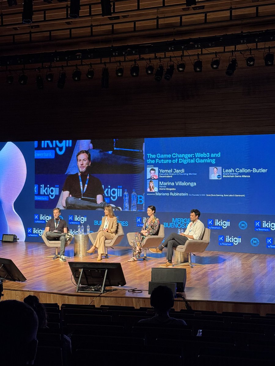 Mariano Rubinstein 🔜 Token2049 (@marianoru) on Twitter photo Had a blast moderating this super fun panel today at <a href="/mmerge_io/">MERGE Madrid</a> with <a href="/leah_cb/">Leah Callon-Butler</a> from <a href="/emfarsis/">Emfarsis</a> and <a href="/BGameAlliance/">Blockchain Game Alliance</a>, <a href="/yemeljardi/">Yemel</a> from <a href="/decentraland/">Decentraland</a> and #Marina Villalonga from #Asensi talking about gaming… and a few other wild things too!
Always a joy when brains & laughs collide! Had a blast moderating this super fun panel today at <a href="/mmerge_io/">MERGE Madrid</a> with <a href="/leah_cb/">Leah Callon-Butler</a> from <a href="/emfarsis/">Emfarsis</a> and <a href="/BGameAlliance/">Blockchain Game Alliance</a>, <a href="/yemeljardi/">Yemel</a> from <a href="/decentraland/">Decentraland</a> and #Marina Villalonga from #Asensi talking about gaming… and a few other wild things too!
Always a joy when brains & laughs collide!