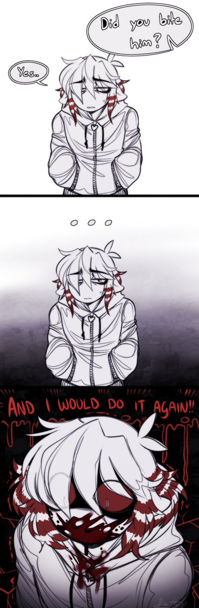 _Blastic_Heart_'s tweet photo. Bite the bully🐺
#Br0kenColors #originalcharacter #digitalart #comic https://t.co/mKyNqMGaSj