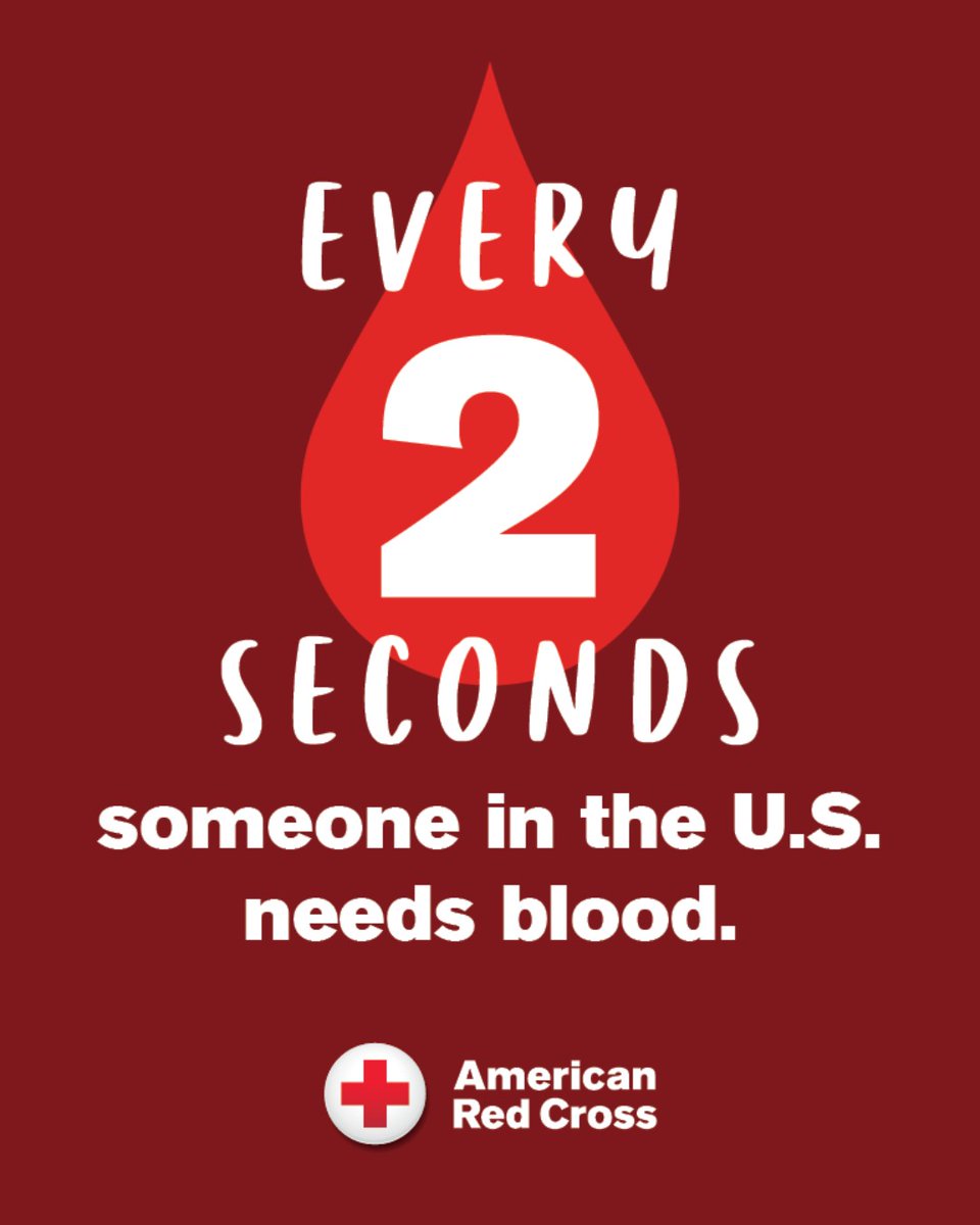 Red Cross Northern California Coastal Region (@redcrossnorcal) on Twitter photo The need for blood never stops. On average, someone in the U.S. needs blood every 2 seconds. Could be someone you know, someone you love, or even you.
That's why we're proud to team up with <a href="/DeltaDentalins/">Delta Dental Insurance Company</a> and <a href="/VSPVisionCare/">VSP Vision Care</a> on a nationwide blood drive now through May 31. 1/2 The need for blood never stops. On average, someone in the U.S. needs blood every 2 seconds. Could be someone you know, someone you love, or even you.
That's why we're proud to team up with <a href="/DeltaDentalins/">Delta Dental Insurance Company</a> and <a href="/VSPVisionCare/">VSP Vision Care</a> on a nationwide blood drive now through May 31. 1/2