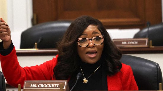 Do you think Jasmine “ghetto” Crockett should be removed from office ASAP?

YES or NO?