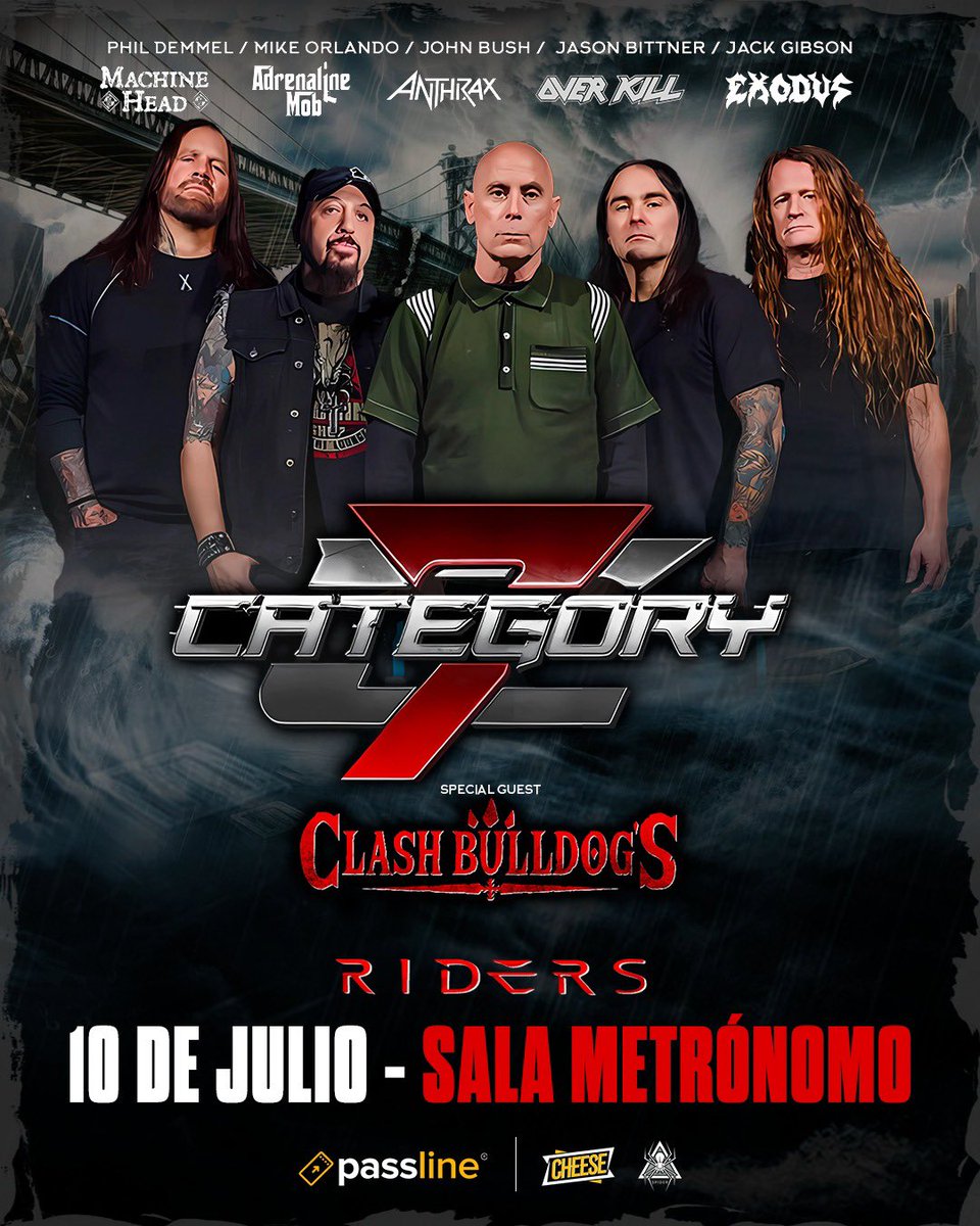 rocklegacy_cl's tweet image. #CarteleraRL | Concierto de Category 7 cambia de fecha para el día jueves 10 de Julio

🔗 facebook.com/share/p/14tXGW…

🎚️: Spider Prod y Cheese Prod

#RockLegacyWebzine #Category7 #MachineHead #AdrenalineMob #Anthrax #Overkill #Exodus #SalaMetronomo