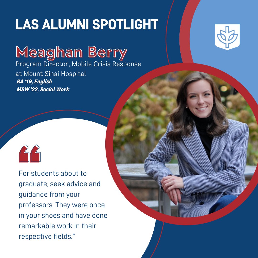 Learn more about Meaghan Berry in our newest LAS Alumni Spotlight! With a BA in English and an MSW degree in social work, Meaghan has crafted a career path that merges language and mental health—two topics she cares deeply about.

l8r.it/PwL1

#DePaulLAS #DoubleDemon