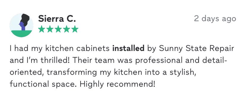 sunnyrepairs's tweet photo. Another happy client! ✨ Nothing makes us prouder than seeing a kitchen transformation come to life. Ready to upgrade your space? 

📲 (323) 849-0195 for a free consultation!

#SanFrancisco #Tiburon #Berkeley #BayAreaHomes #SanJose #CaliforniaLiving #SanRafael #SF #Burlingame https://t.co/Ysp7yQ2ca0