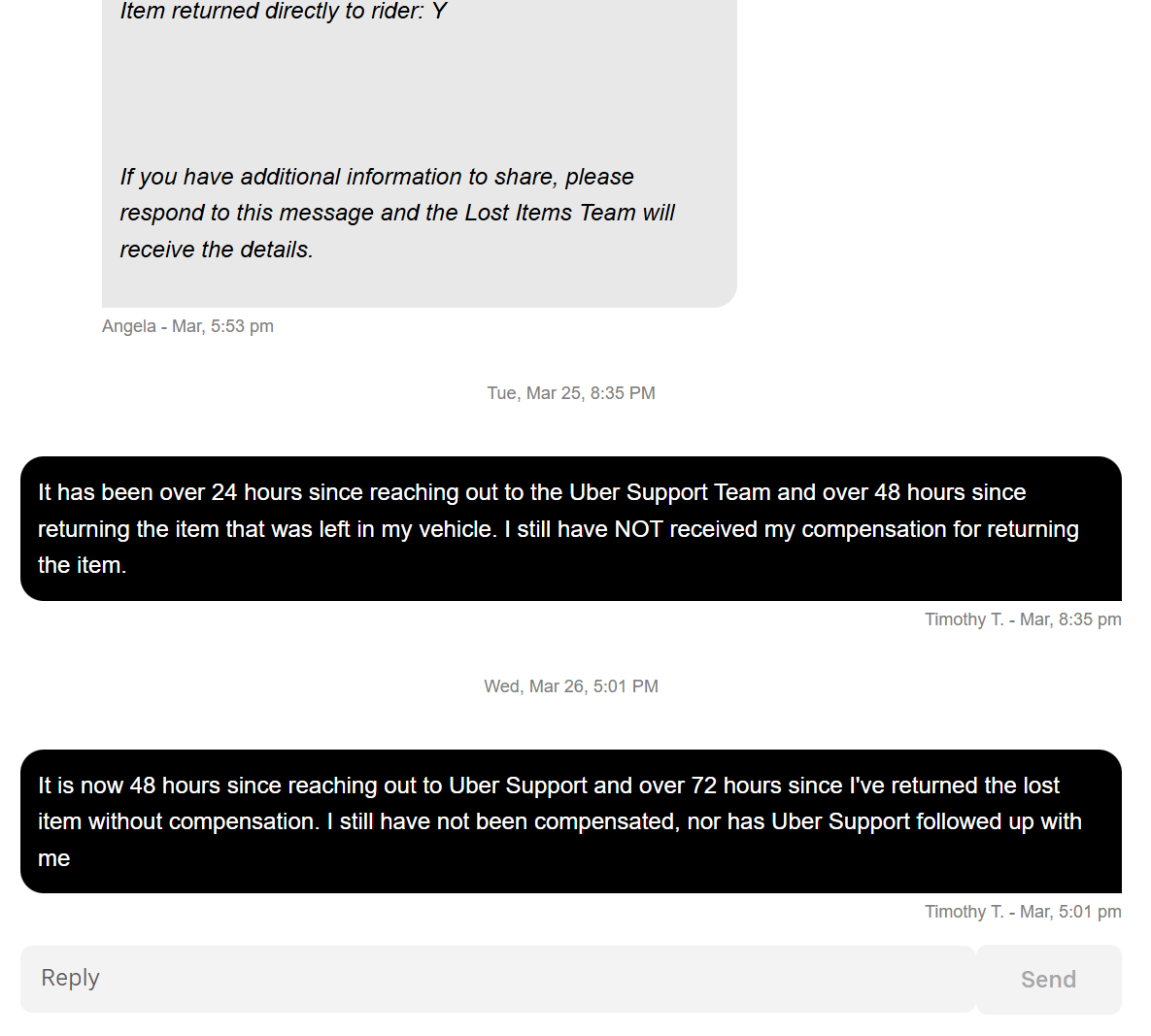 DJSirTucker's tweet photo. @Uber_Support Where's my support and compensation? https://t.co/iinPvcbvMc