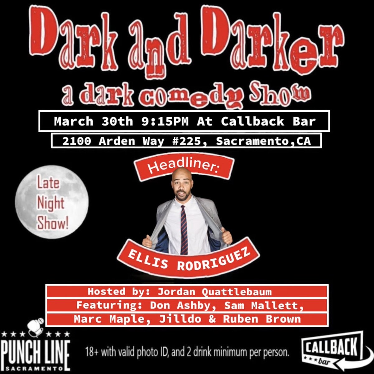 Dark and Darker is this Sunday! Come on out!

concerts.livenation.com/dark-and-darke…

<a href="/PunchLineSac/">Punch Line Sacramento</a>