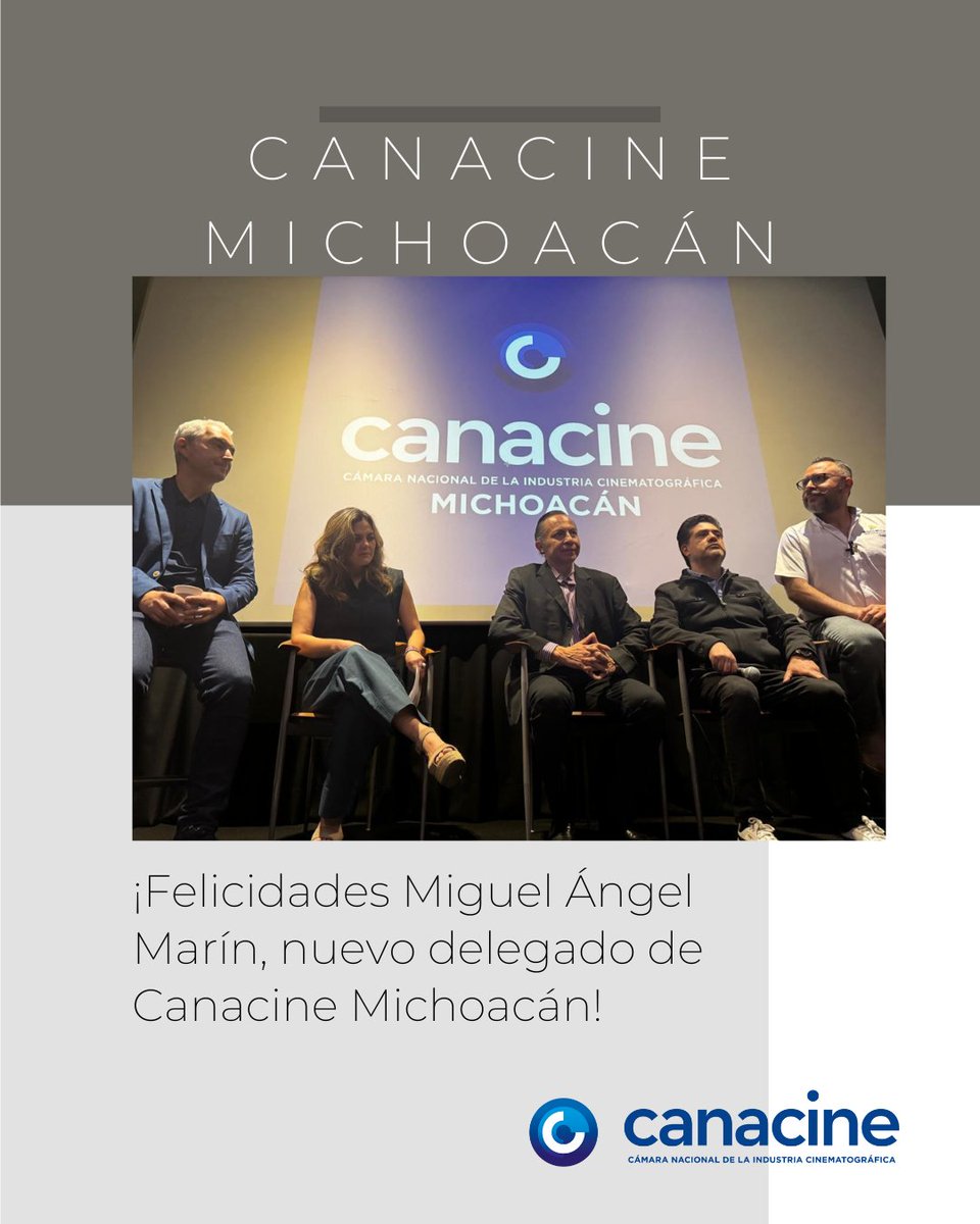 CANACINE (@canacine) on Twitter photo #Canacine felicita a Miguel Ángel Marín productor de cine y tv, por su nombramiento como Delegado de Canacine Michoacán.
Su plan de trabajo:
1. Gestión en la producción
2. Vinculación
3. Capacitación
#canacinemichoacan
<a href="/COFILMICH/">COFILMICH</a>
#moreliacfilma
<a href="/SCultura_Mich/">Cultura Michoacán</a>
<a href="/EspacioSolaris/">Espacio Solaris</a> #Canacine felicita a Miguel Ángel Marín productor de cine y tv, por su nombramiento como Delegado de Canacine Michoacán.
Su plan de trabajo:
1. Gestión en la producción
2. Vinculación
3. Capacitación
#canacinemichoacan
<a href="/COFILMICH/">COFILMICH</a>
#moreliacfilma
<a href="/SCultura_Mich/">Cultura Michoacán</a>
<a href="/EspacioSolaris/">Espacio Solaris</a>