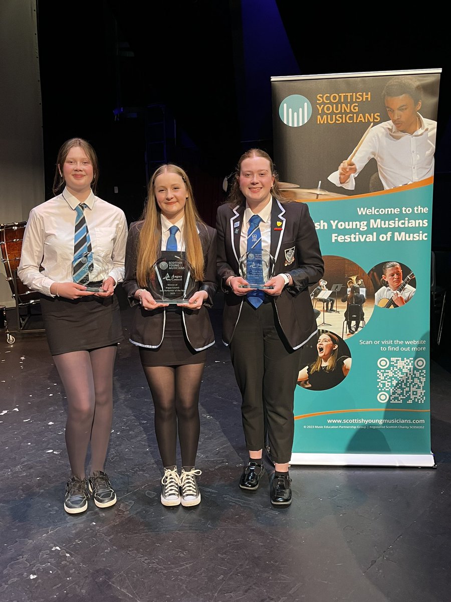 Great night for MHS at the Angus Young Musician of the Year Competition.  
Junior 1st prize - Robin
Senior 1st prize - Daisy
Runner up - Niamh
Well done girls! 🌟
<a href="/AngusIms/">AngusIMS</a>