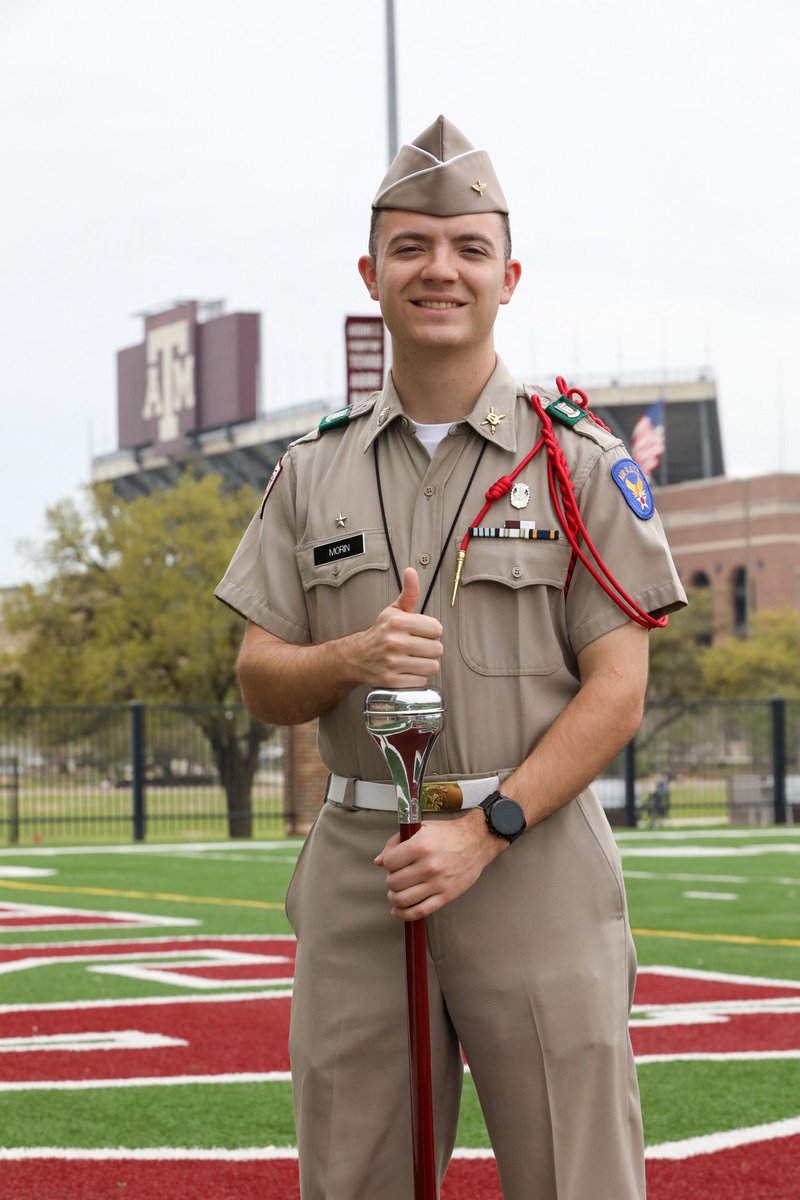 Introducing your 2025-2026 Fightin’ Texas Aggie Drum Majors! 

Natalie Holder ‘26 will serve as the Combined Band Drum Major
Matthew Sherman ‘26 will serve as the Infantry Band Drum Major
Thomas Morin ‘26 will serve as the Artillery Band Drum Major

Congratulations cadets 🎉