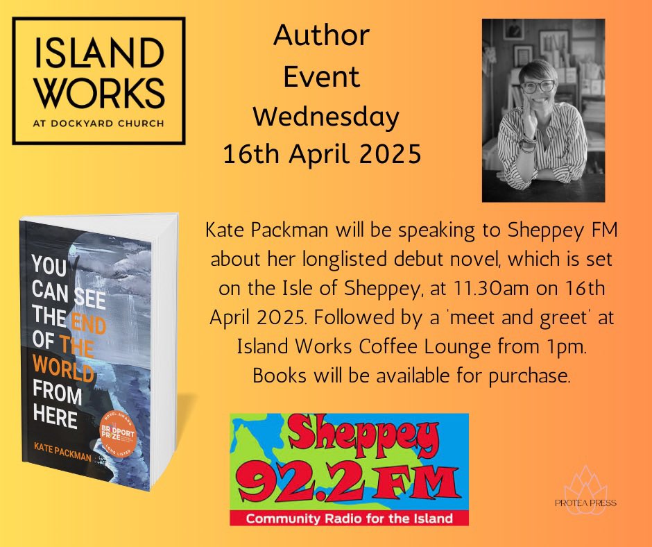 Looking forward to talking books with the lovely people on the Isle of Sheppey! #WritingCommunity  #debutnovel #bridportnovelprize
#AuthorsOfTwitter #BookTwitter