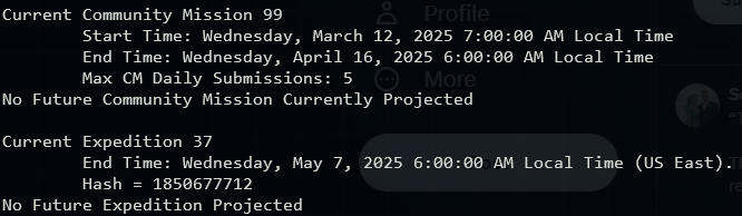 Popping up out of hibernation long enough to say that the expedition will be running until May 7th 6am EDT
#nomanssky #nomansskycommunity #nomansskyrelics