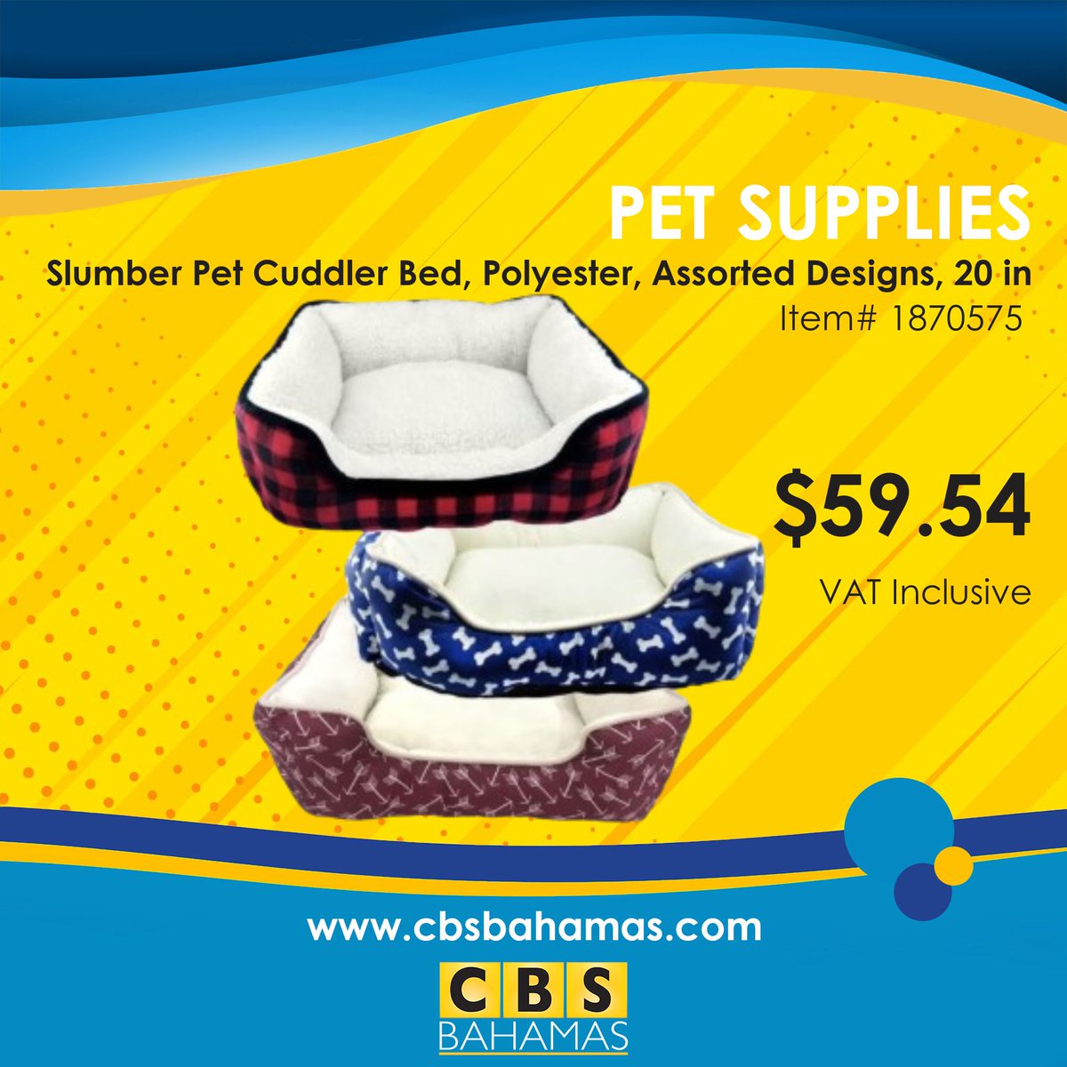 CBSBahamas's tweet photo. We’re more than just home improvement – we’re pet-approved too! 🏡🐾 Your furry friend deserves the best! 🐶🐱 From cozy pet beds to sturdy kennels, we’ve got everything to keep them comfortable and happy.

💻🛒Shop Now: https://t.co/CceYAr4TaY

#buildbeautiful