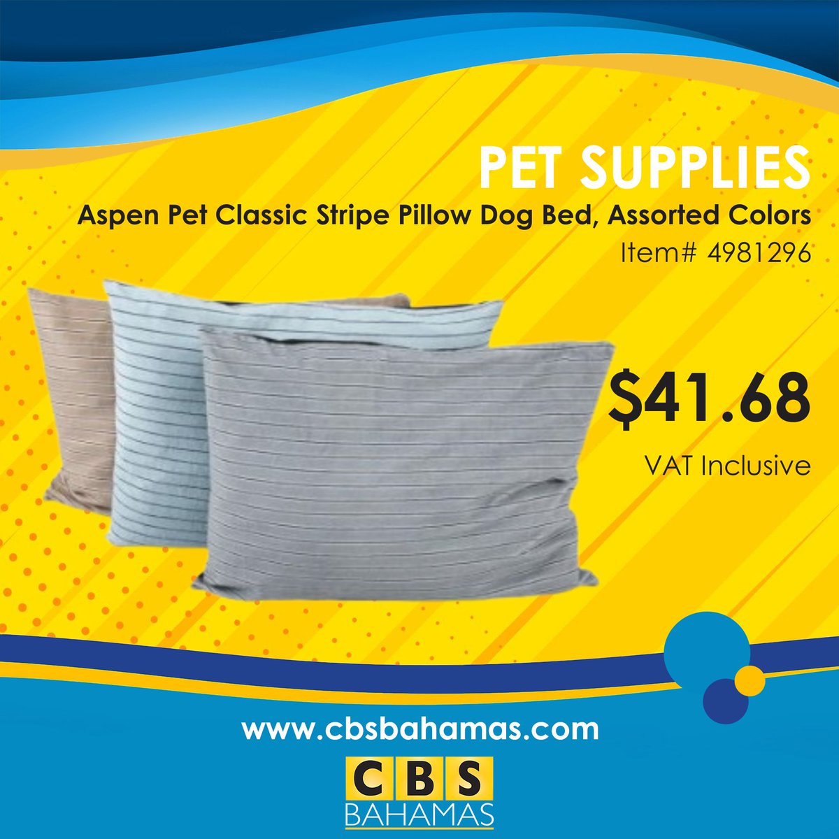 CBSBahamas's tweet photo. We’re more than just home improvement – we’re pet-approved too! 🏡🐾 Your furry friend deserves the best! 🐶🐱 From cozy pet beds to sturdy kennels, we’ve got everything to keep them comfortable and happy.

💻🛒Shop Now: https://t.co/CceYAr4TaY

#buildbeautiful