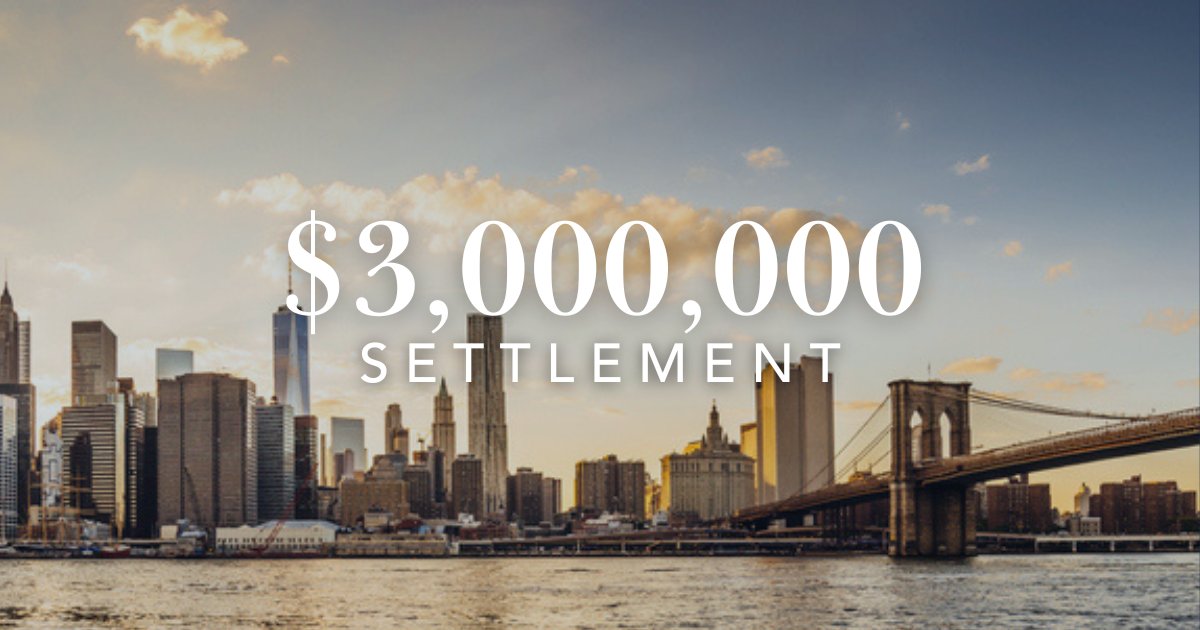 BlockOToole's tweet image. Partners Stephen J. Murphy and David L. Scher secured a $3,000,000 settlement for a 50-year-old worker who fell from a ladder while caulking a ceiling on a Brooklyn construction site. As a result, he suffered rib fractures and a herniated disc in his cervical spine.