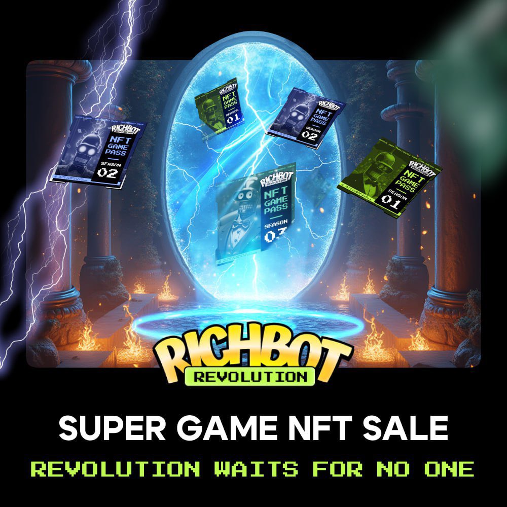 RichbotRevGame's tweet image. 🤖  Only 5️⃣ days until RBR Season #️⃣3️⃣ begins! 

The countdown is ON! ⏱ April 1st marks the start of RichBot Prize Game Season #3—with massive rewards and 💰 exclusive bonuses! 

👉 Right now, you can grab NFT Season #3 at a discount! 
Once the season begins, they might be GONE!…