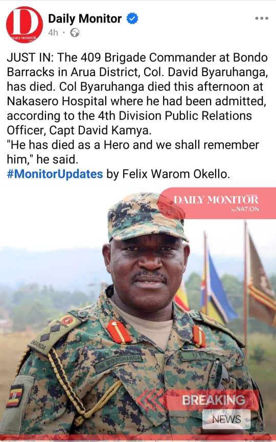 HON.Dr.OTTO (@ottosam50178310) on Twitter photo As a member of Parliament in the committee of Defence and Internal Affairs.We passed a law not requiring <a href="/MODVA_UPDF/">Uganda Peoples' Defence Forces</a> leadership to declare those killed in combat action to the public but rather to their families
I think we made a mistake in trading army morale for the truth As a member of Parliament in the committee of Defence and Internal Affairs.We passed a law not requiring <a href="/MODVA_UPDF/">Uganda Peoples' Defence Forces</a> leadership to declare those killed in combat action to the public but rather to their families
I think we made a mistake in trading army morale for the truth