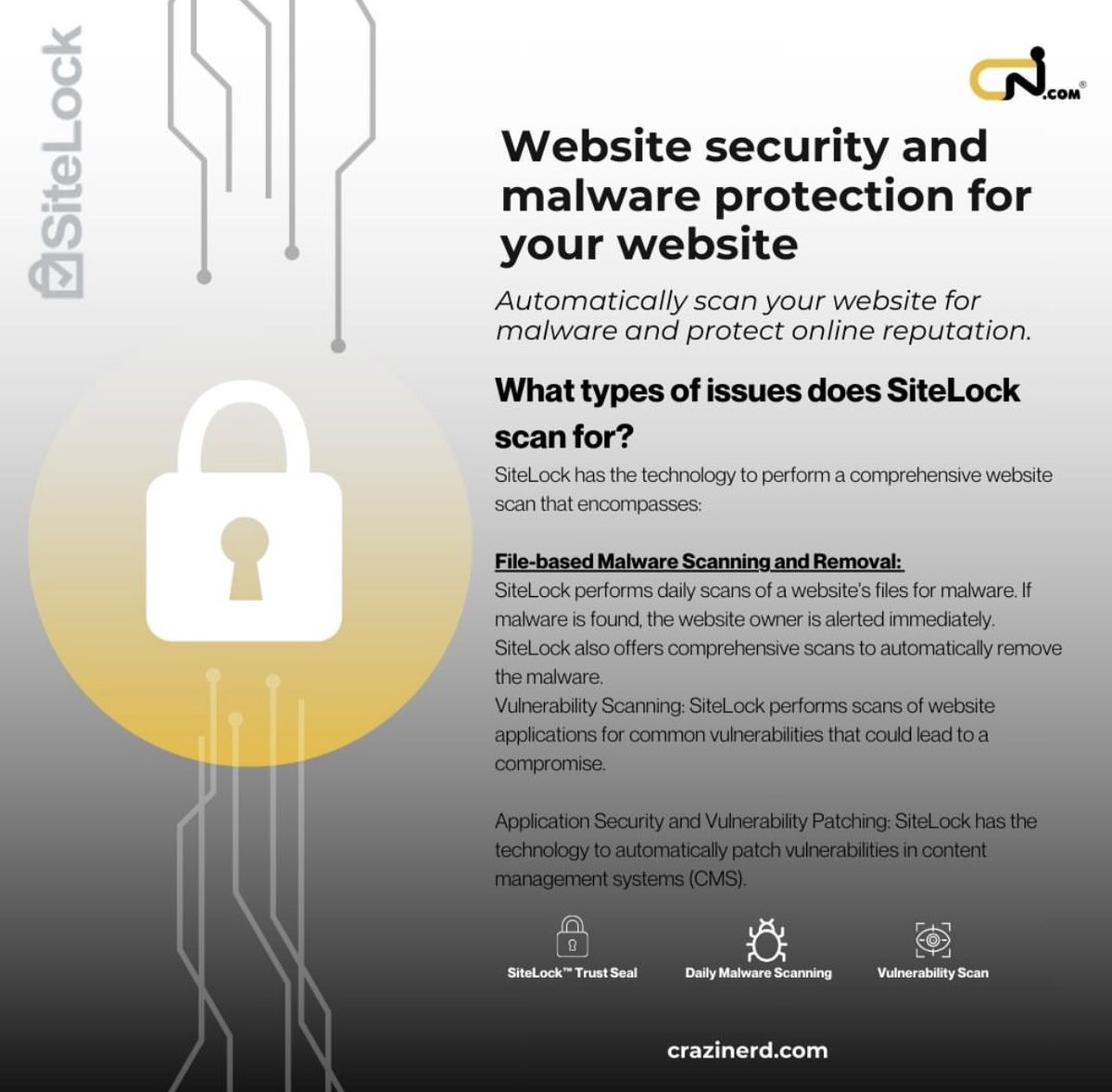 CraziNerd_Com's tweet photo. Is Your Website Safe?

Cyber threats are everywhere! SiteLock scans for malware, vulnerabilities, and security risks—so you don’t have to. 🔍💻

-Daily malware scans &amp; removal 🦠
-Vulnerability detection 🚨
-Automatic security patching 🔧

Visit https://t.co/7DCY5VhvmN https://t.co/8U83QDMEXn
