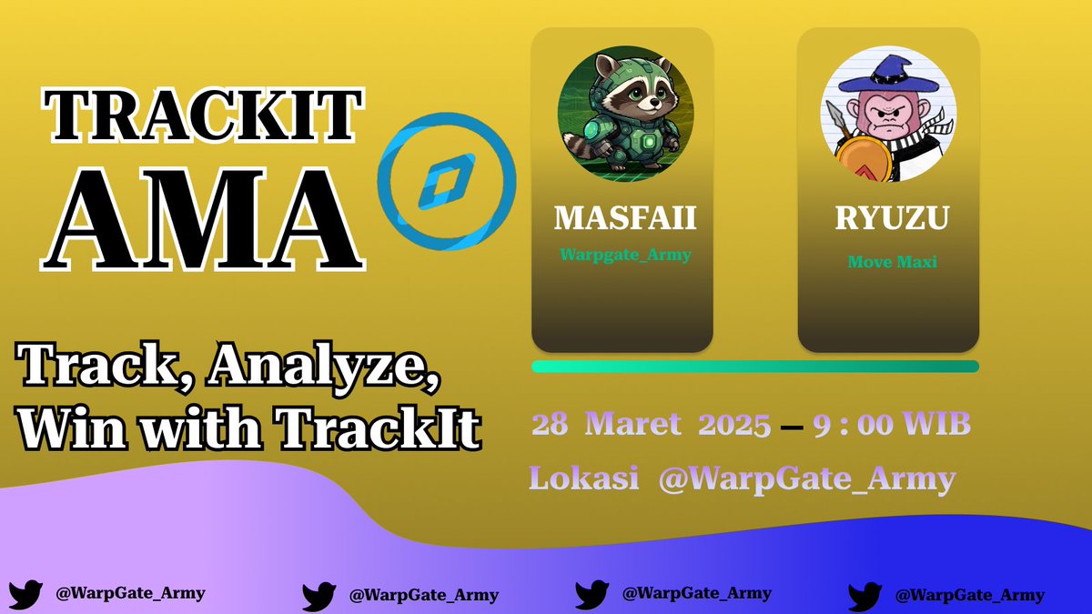 SkaleFair_Army's tweet photo. @trackitweb3  is the future of real-time motion tracking! Want to know how this technology gives you the edge in movement and coordination?
🎤 Join our AMA!
📅 [28 March &amp; 9 : 00 WIB]
📍 [https://t.co/y7wmShfSsA]

Bring your best questions and let’s talk! 🚀 
#TrackIt #AMA https://t.co/Z493zvkkzw