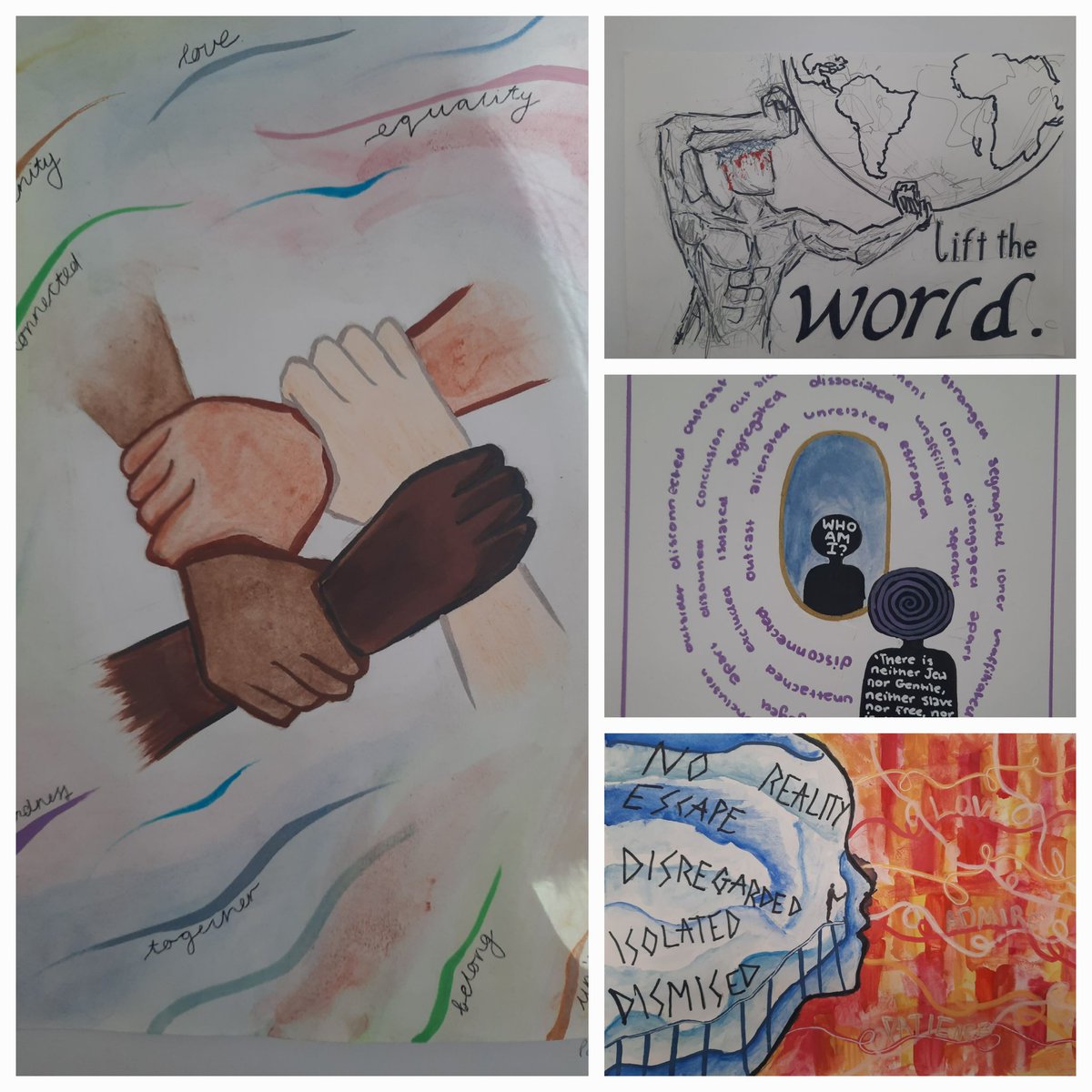 Today we created space to work with young people, on the theme 'walking to the peripheries'. Moved by their powerful reflections both on paper and in the room! Hope will not disappoint!