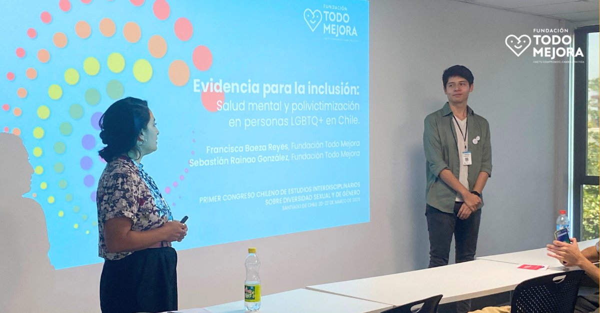 ¡Fuimos parte del Primer Congreso Chileno de Estudios Interdisciplinarios sobre Diversidad Sexual y de Género! Presentamos nuestra investigación "Evidencia para la inclusión: #salud mental y polivictimización en personas #LGBTQ+ en Chile" 🏳️‍🌈🏳️‍⚧️