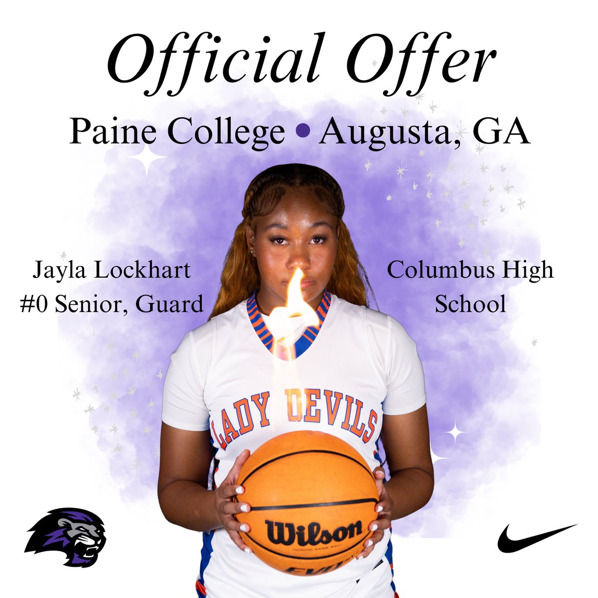 Thank you Paine College for offering senior guard Jayla Lockhart!!!! 🦁