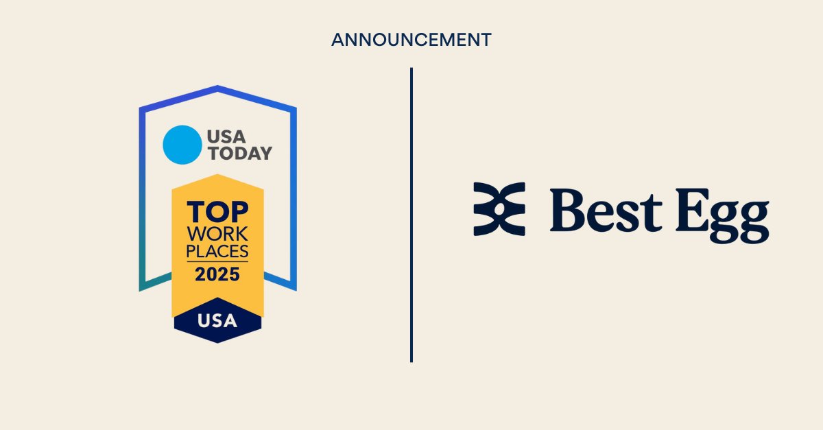 Best Egg 🥚 (@mybestegg) on Twitter photo Proud to be named a 2025 <a href="/TopWorkplaces/">Top Workplaces</a> USA winner for the 5th year running! Huge thanks to our team for shaping a workplace culture that thrives on collaboration and growth! usatoday.com/story/money/20… #TopWorkplaces #CompanyCulture Proud to be named a 2025 <a href="/TopWorkplaces/">Top Workplaces</a> USA winner for the 5th year running! Huge thanks to our team for shaping a workplace culture that thrives on collaboration and growth! usatoday.com/story/money/20… #TopWorkplaces #CompanyCulture