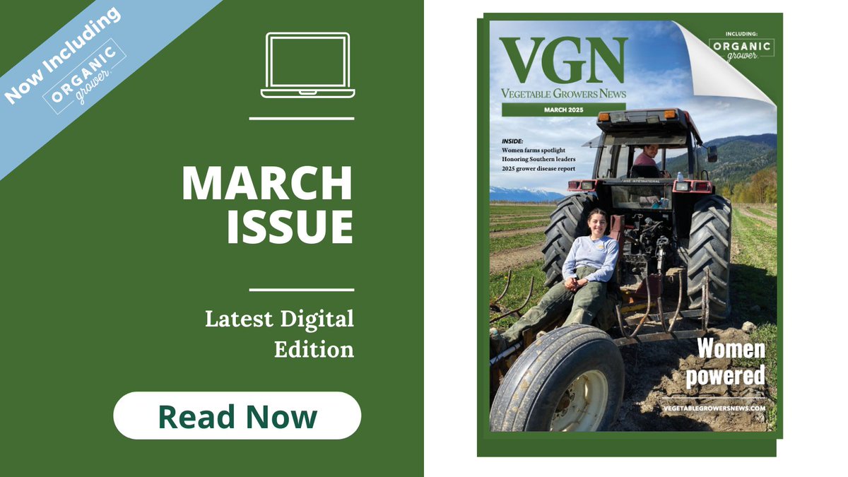 Have you seen our latest issue of VGN?
In our March issue, we celebrate women in ag. Women are increasingly stepping into pivotal roles in the industry. Learn more about this and other top news:
🌽Southeast honors
🌽2025 Disease survey report
🌽And more
nxtbook.com/greatamericanm…