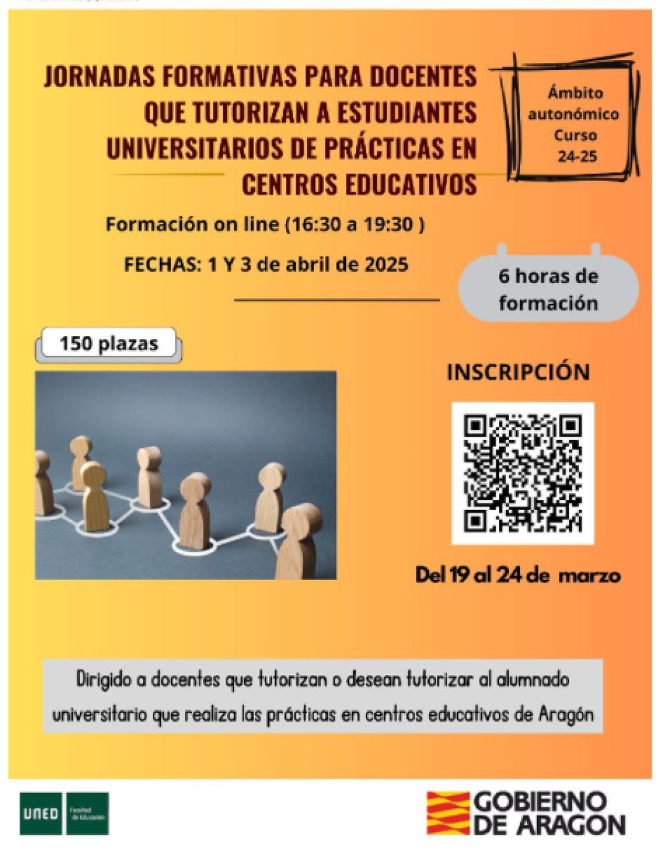 GidPracticas's tweet photo. Iniciamos una nueva aventura. Colaboración con la Dirección General de Innovación y Formación Profesional de Aragonés en la  formación de los tutores que acogen a los estudiantes de prácticas en los centros educativos 
@ANACOIE @EducacionUNED @UNED @unedcalatayud https://t.co/CLsdUVfGO6