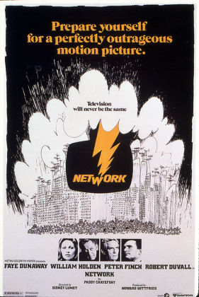 SlackerInc's tweet image. My all-time favorite #film:
Network (1976)
with Faye Dunaway, William Holden, Peter Finch, and Ned Beatty;
directed by Sidney Lumet.
MY REVIEW: People often say this film has gone from satire to reality.  Hyperbole, but I can't deny its darkly comical prescience.
Grade: A+