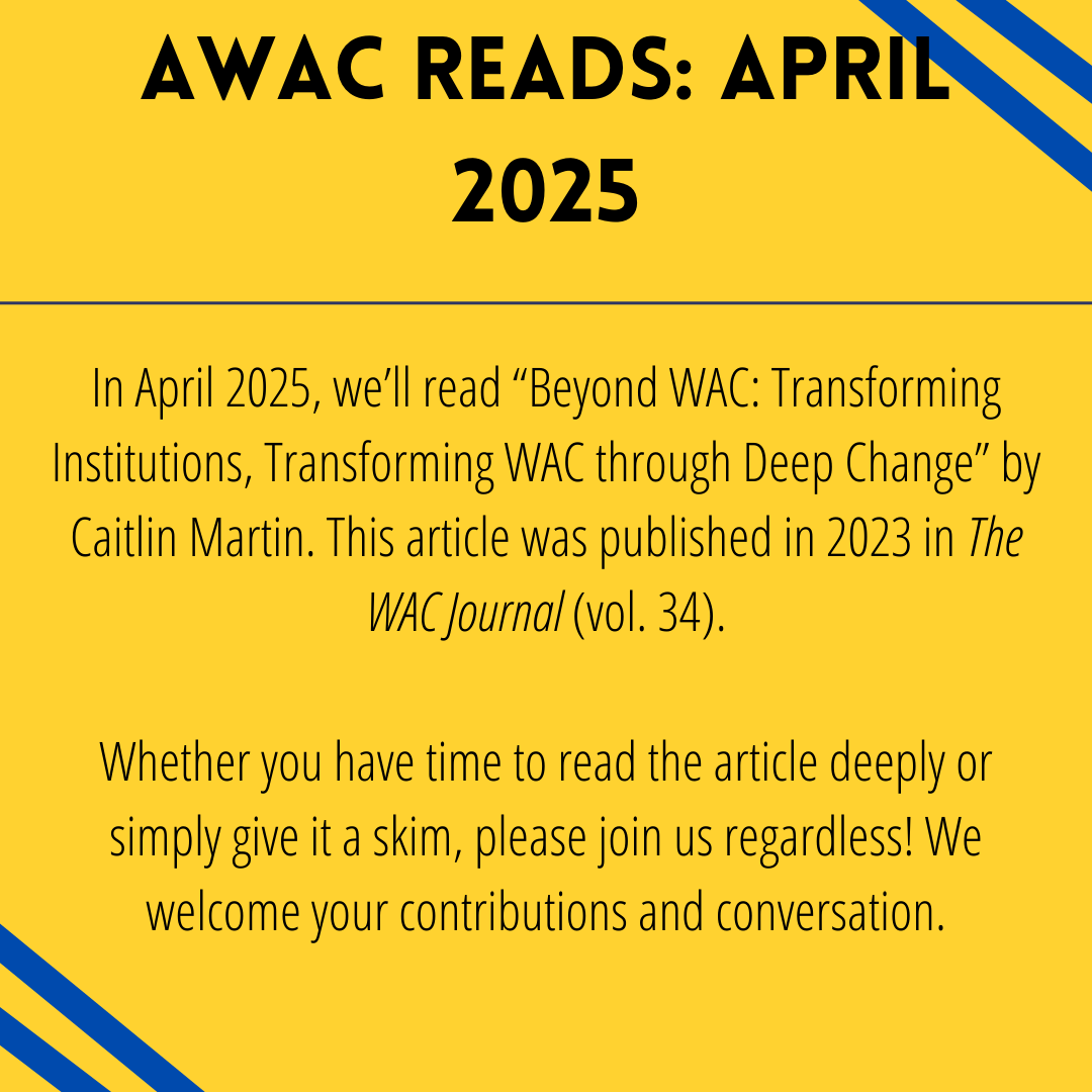 Association for Writing Across the Curriculum tweet media