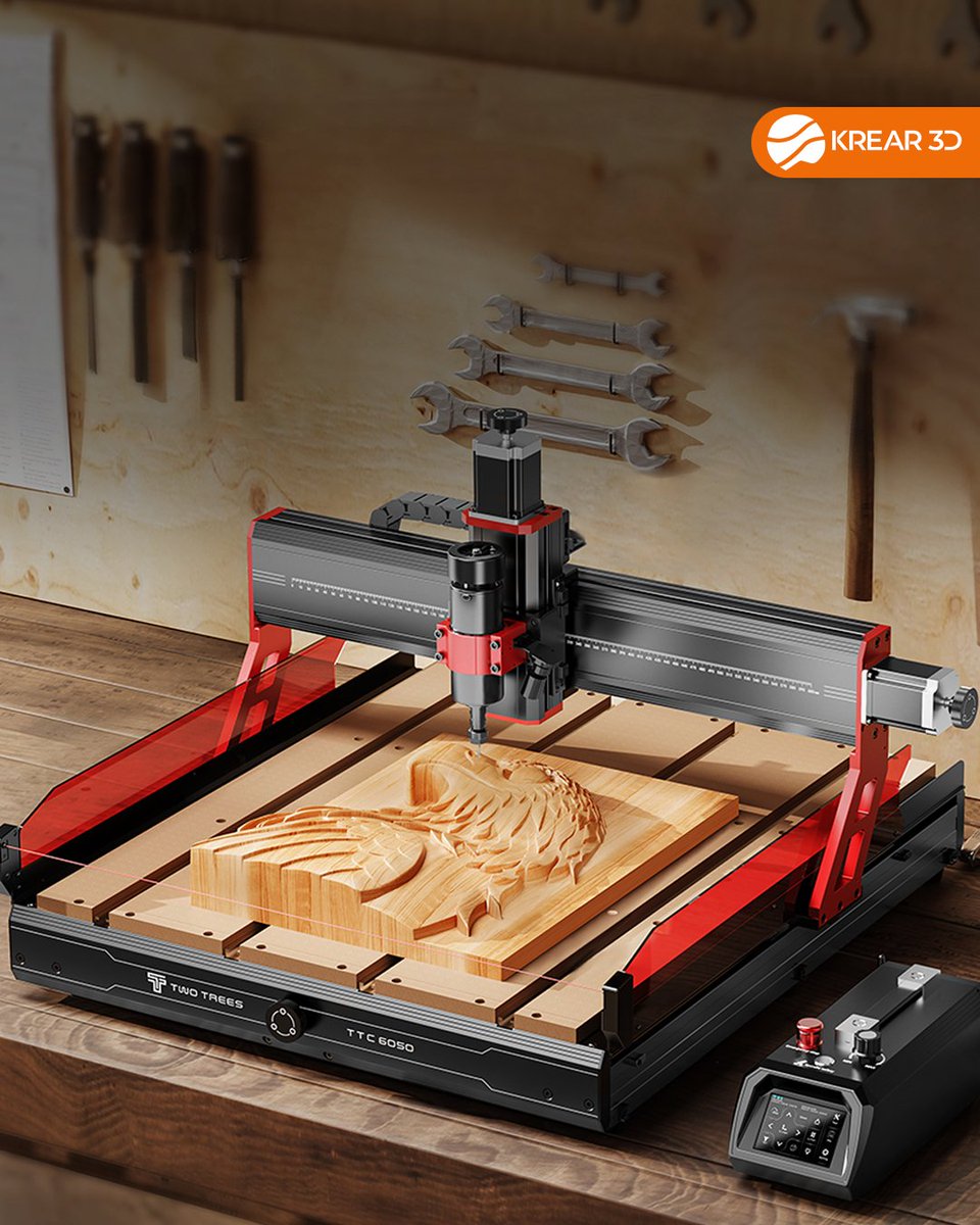 krear3d_peru's tweet image. 🚀 Lleva tu fabricación al siguiente nivel con el Router CNC Two Trees TTC6050💥Precisión, potencia y versatilidad en una sola máquina.

⚙️🔥 Corta, graba y mecaniza materiales como madera, acrílico y aluminio con resultados impecables.

#RouterCNC #Industria #CNC #Krear3D