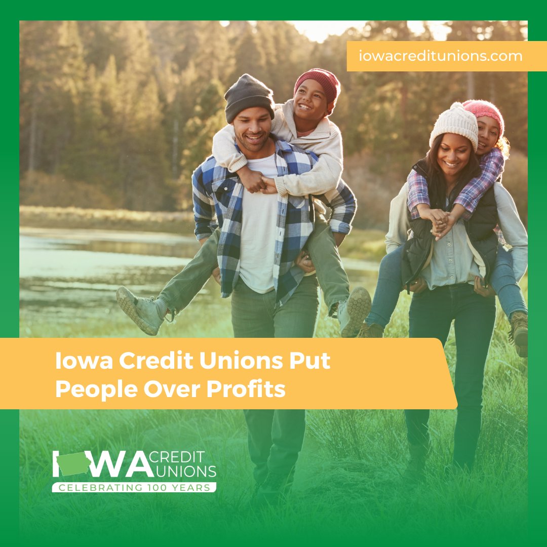 As a financial cooperative #IowaCreditUnions, reinvest earnings to offer better rates, lower fees, and financial education. With 1.5+ million Iowans choosing credit unions, it’s clear: people want financial institutions that prioritize Main Street, not Wall Street. #ialegis