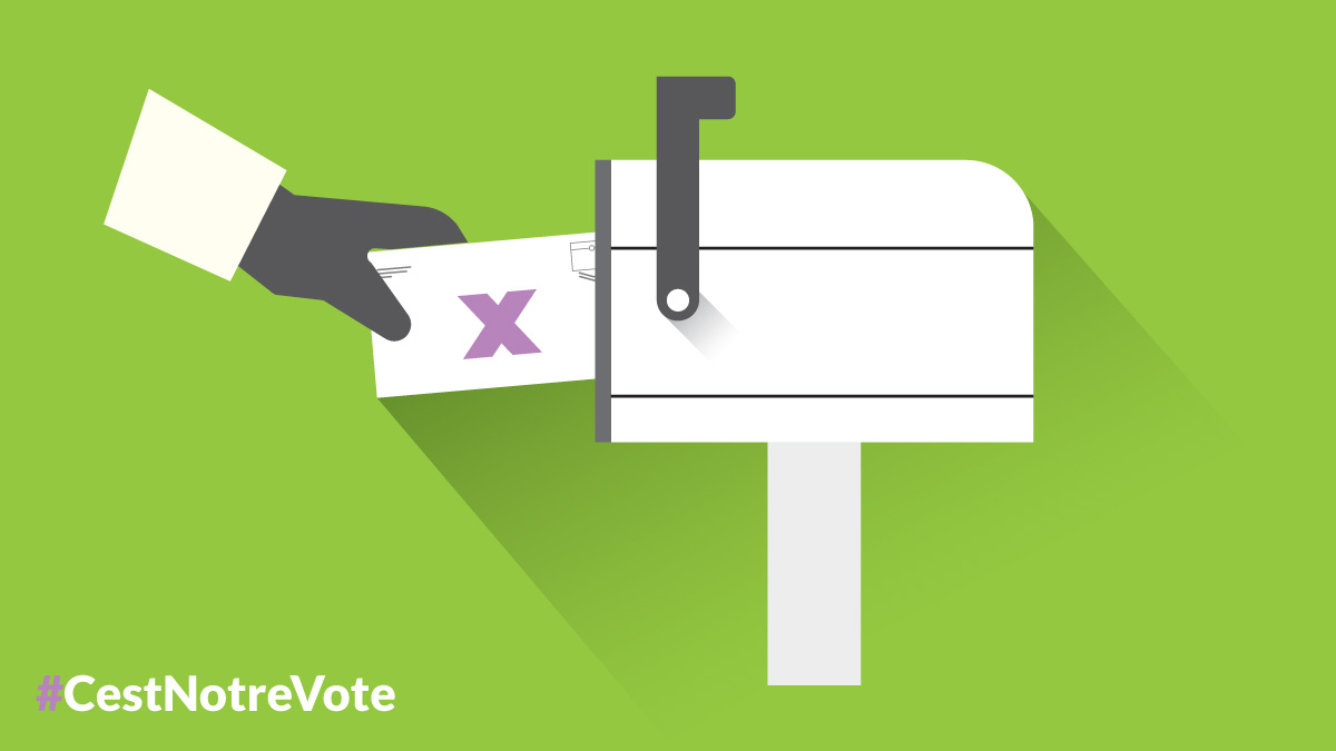 Si vous souhaitez voter par la poste, prévoyez suffisamment de temps. Retournez votre bulletin rempli sans délai! La date limite pour présenter une demande pour voter par la poste ou à un bureau d’Élections Canada est le 22 avril. Faites votre demande à
elections.ca/content2.aspx?…