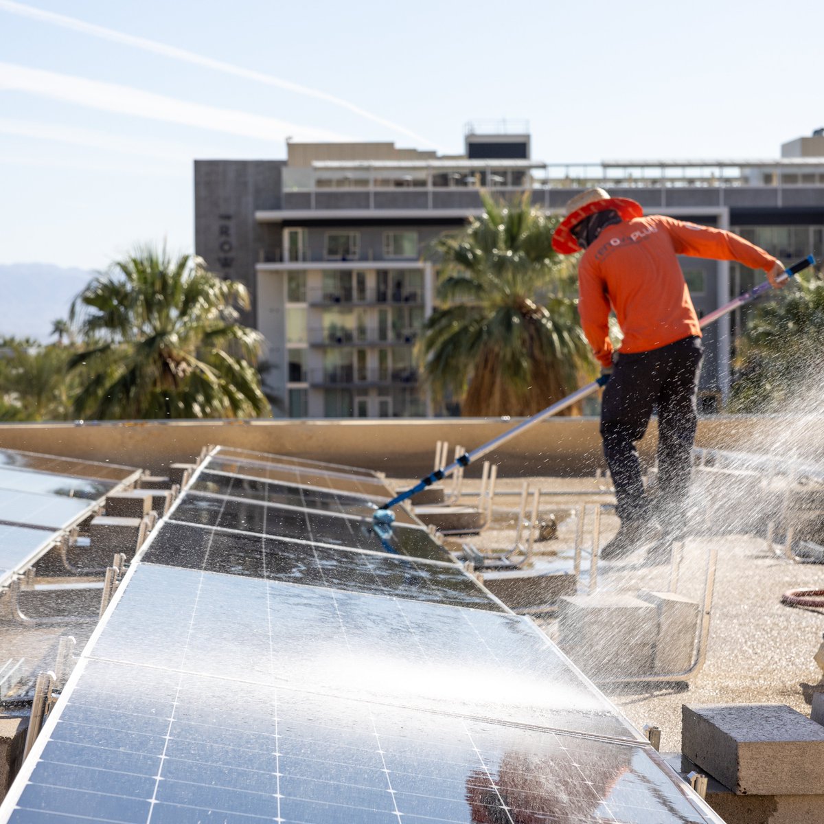 Expert Solar Maintenance at the Palm Springs Art Museum! ☀️ <a href="/PSArtMuseum/">PalmSpringsArtMuseum</a> 

Our RenovaPLUS Team is specially trained to care for large-scale Solar systems like this one—ensuring maximum efficiency and longevity!

#SolarCare #PalmSpringsArtMuseum #RenovaEnergy