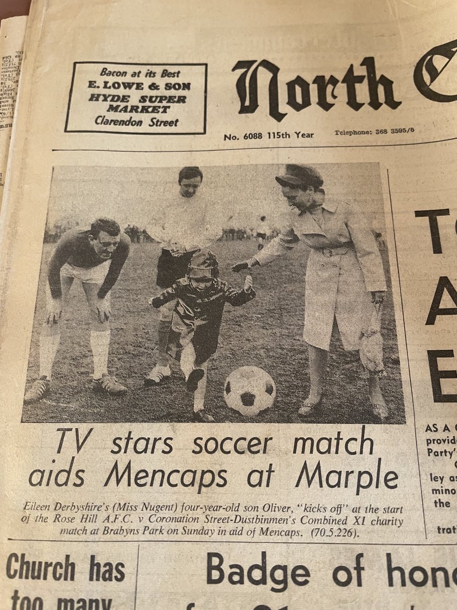 From the North Cheshire Herald, May 15, 1970: obvious from a very early age that I didn’t have what it takes