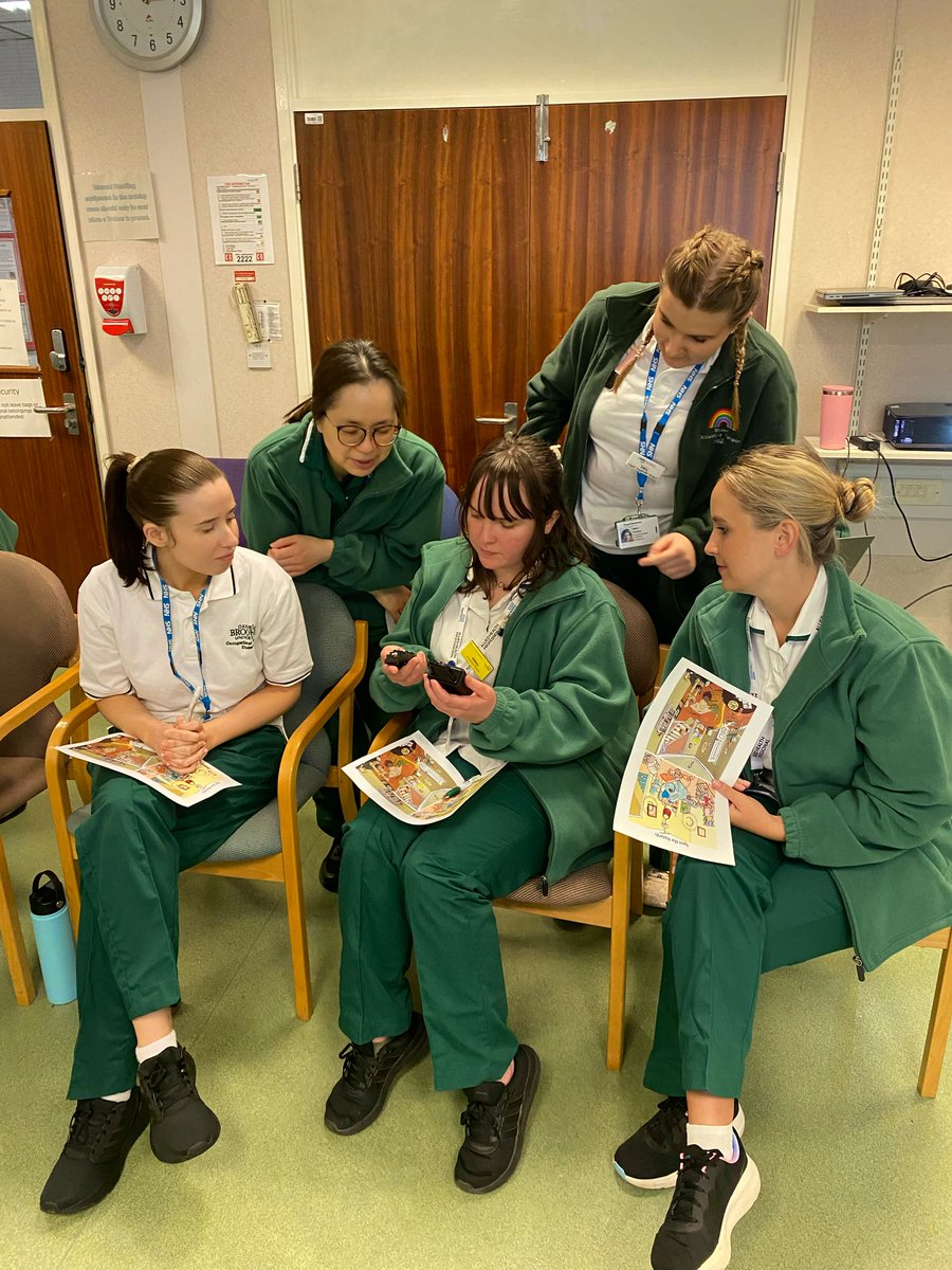 Yesterday, the ESD team &amp; I delivered training to support our OT's to complete home environment visits to aid discharge from hospital.
Pics of the teams measuring a threshold for ramping, discussing environmental hazards and setting up portable keysafes
#Preceptorship #CPD #OT
