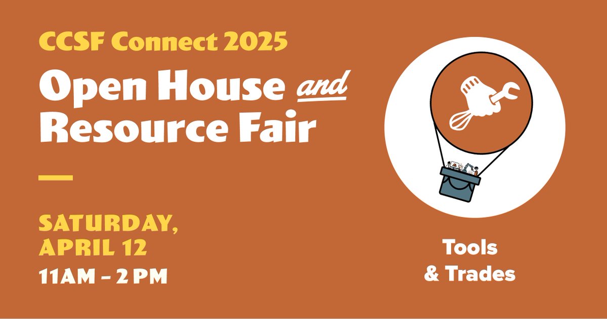 Tinker with your hands? If careers outdoors or building things sound fascinating, Tool &amp; Trades is calling for you! Connect 2025 will have construction, auto, and motorcycle info at our Ocean Campus. 
Register for the event now!  
bit.ly/CCSFConnect2025