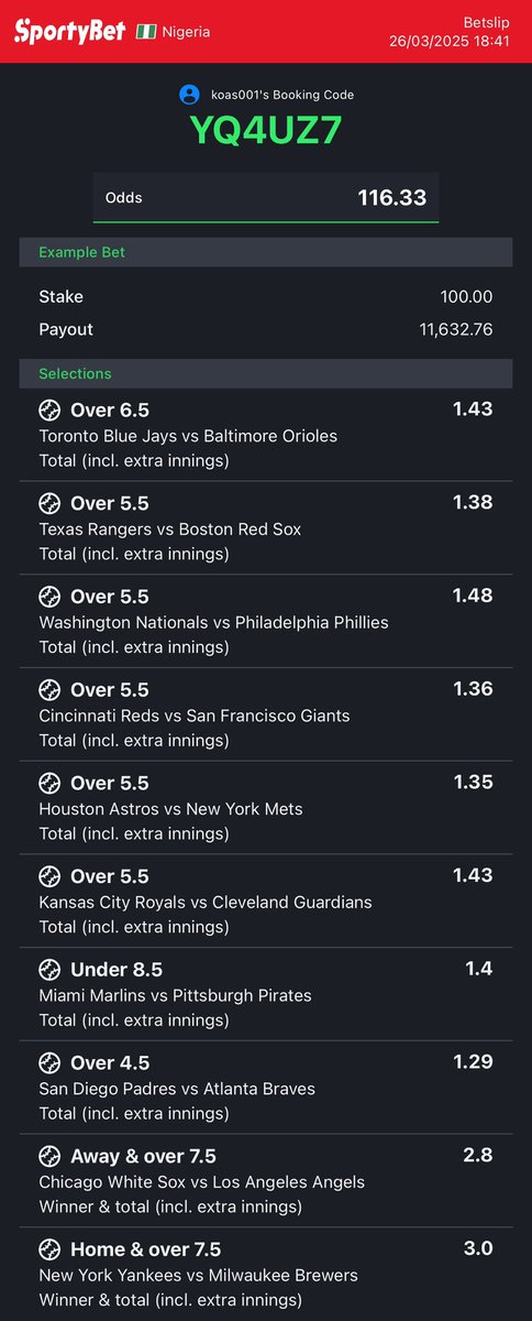 Emmanuel_Tips's tweet image. Baseball Starts Tomorrow 🔞🔞⚾️⚾️
Codes: YQ4UZ7 - W8WZFA - N0LZAJ