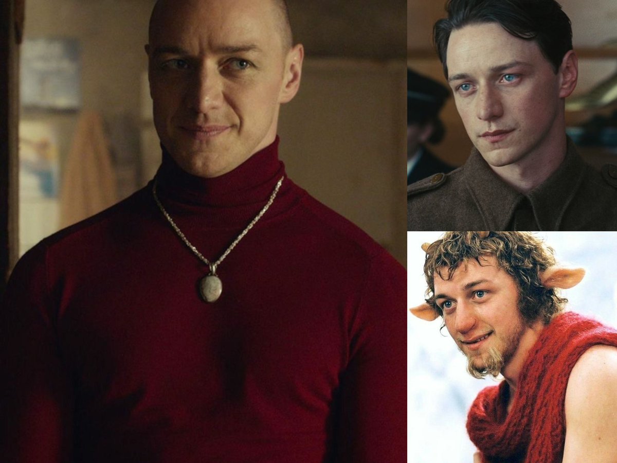 _littlerobin_1's tweet image. James McAvoy in ‘Split’, ‘Atonement’, and ‘The Chronicles of Narnia: The Lion, the Witch and the Wardrobe’
