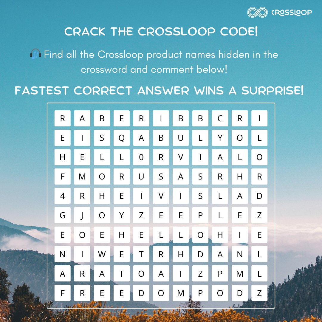 🔡 "Crack the Crossloop Code!" 🔡

🎧 Find all the Crossloop product names hidden in the crossword and comment below! Fastest correct answer wins a surprise! 🎁🚀 #DecodeTheBeat #CrossloopPuzzle
