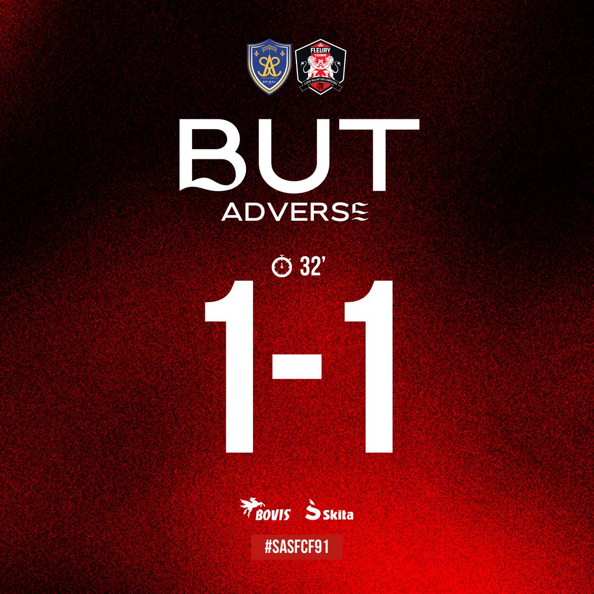 FCFleury91's tweet photo. รgalisation des locaux sur penalty.
๐ฒ #SASFCF91 | 32โ 1๏ธโฃ-1๏ธโฃ https://t.co/M2uUOLk3tS