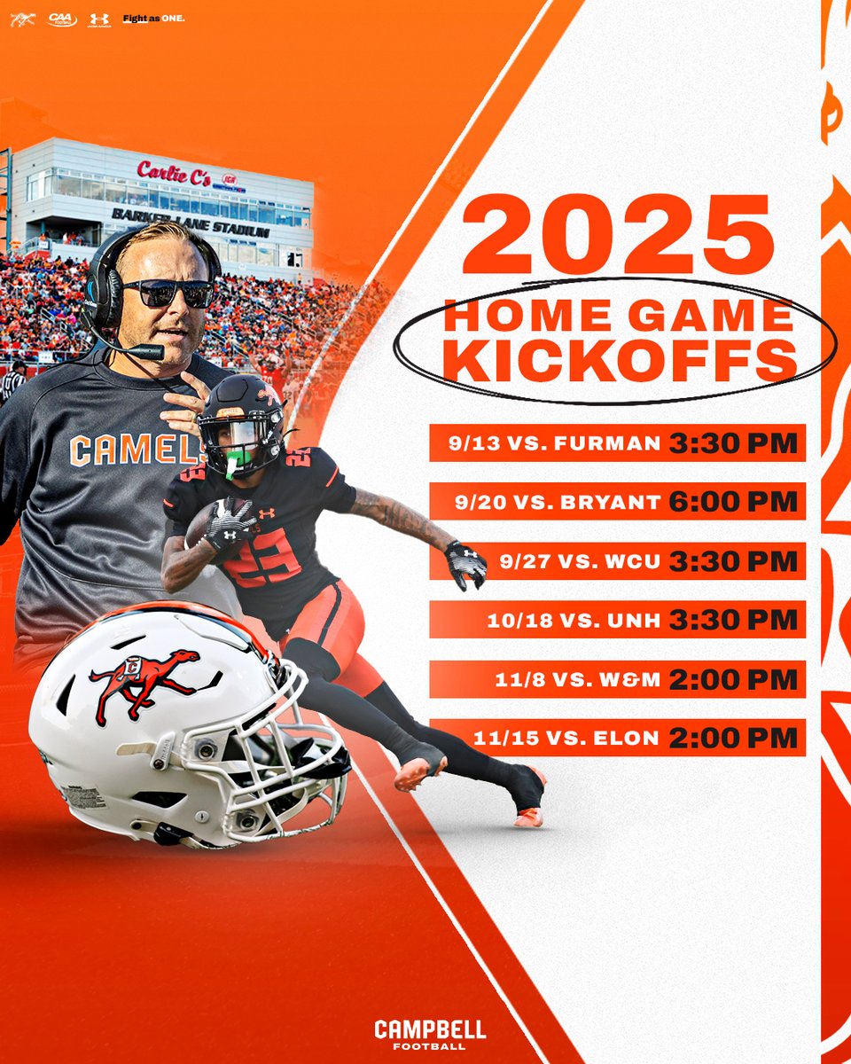 Kickoff times locked in 🔒

More ➡️ tinyurl.com/22d6q2we

#FightAsONE | #RollHumps 🐪🏈