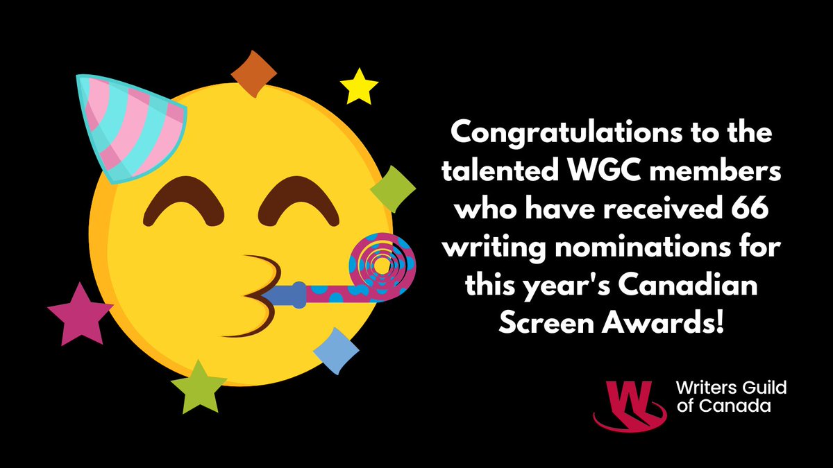 Congratulations to all the nominees, but especially WGC members who have received 66 writing nominations for this year's Canadian Screen Awards! Canadian Screen Awards
academy.ca/nominees/
#screenwriters #CDNscreenwriters #CDNtv #CDNfilm #cdnscreenawards