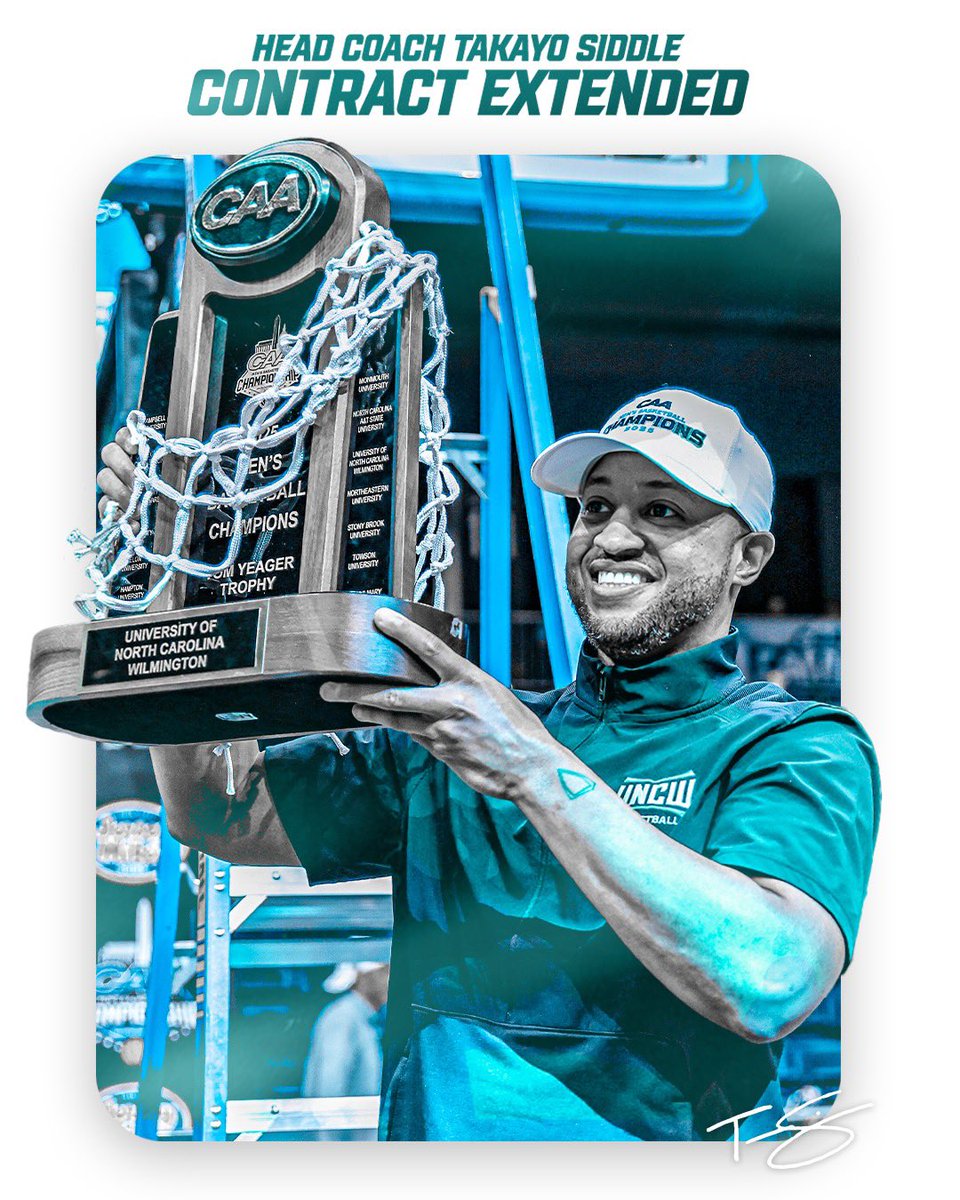 𝙊𝙐𝙍 𝙂𝙐𝙔 🔏

We have extended <a href="/CoachSiddleUNCW/">Takayo Siddle</a> contract through 2030. 

Read more 👉 bit.ly/43sOrsK