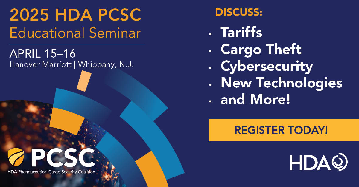 HDA's PCSC Seminar is three weeks away! Make your plans to connect with supply chain security professionals on April 15–16 in Whippany, N.J.: bit.ly/3Ffb6OR